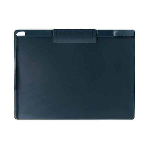 (まとめ）TANOSEE クリップボード A4ヨコ ネイビー 1セット（10枚）(×5セット)