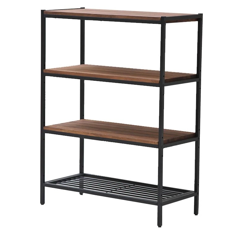 BRICK 棚 天然木製シェルフ４段 PR-860-4BRN　幅86cm