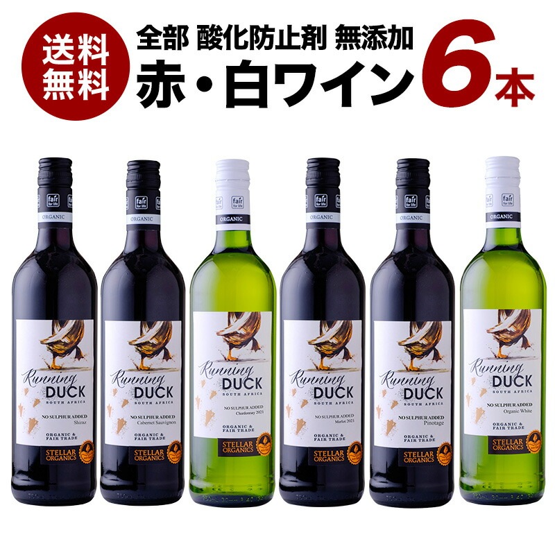 全部 酸化防止剤無添加 ランニングダック 赤ワイン 白ワイン MIX 6本 セット冷蔵 [W][WT70] 【5営業日以内に出荷】