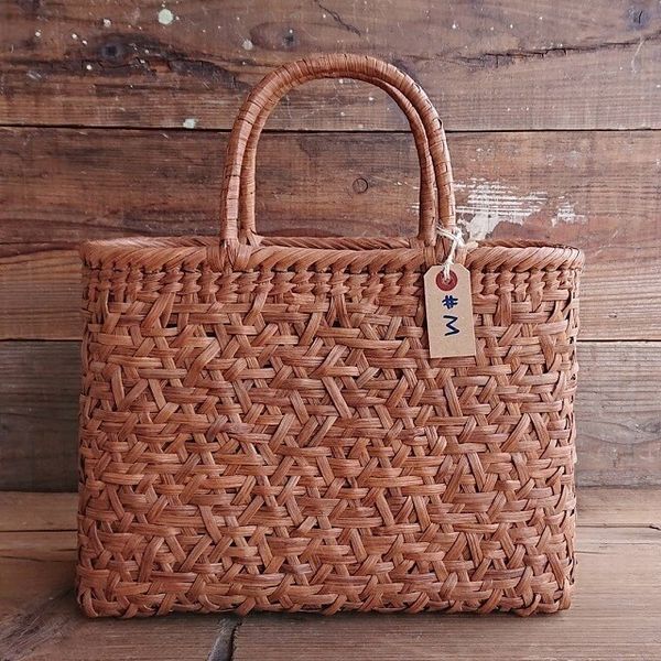 かごバッグ レディースバッグ レディースファッション 山葡萄 籠バッグ 内布付き #1478 中型