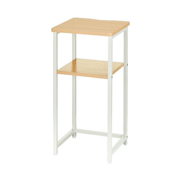 （まとめ）YAMAZEN 受付台 幅350奥行350高さ725mm 木目ナチュラル/アイボリー MRT-35R（GNA/IV） 1台 組立品 3セット