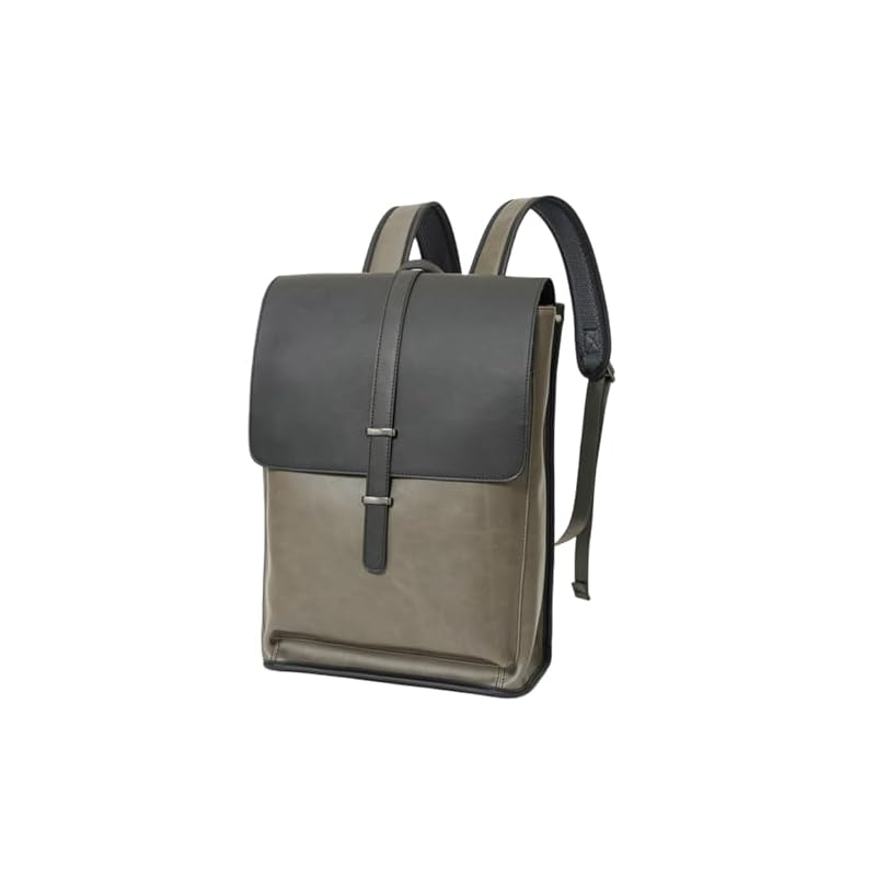 [Clair&Gina] リュック メンズ バックパック 旅行バッグ 大容量 防水 ビジネスバッグ PU革 出張用 15.6インチpc収納可能 カジュアル メンズ レディース 通学 通勤 就活 (グレ