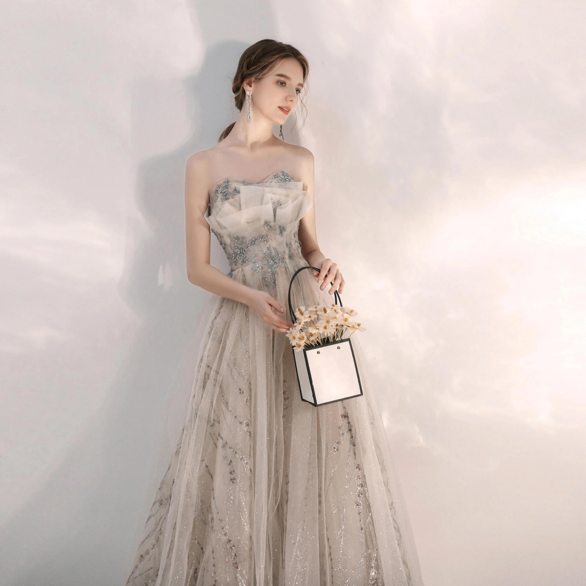 2023入荷結婚式ワンピース高級感ドレスウェディングドレス花嫁ロングドレス成人式同窓会演奏会司会発表会卒業式パーティードレスワンピース
