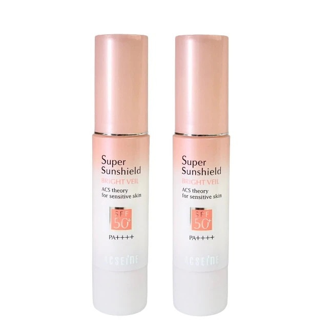 アクセーヌ スーパーサンシールド ブライトヴェール 01 ピンクベージュ SPF50+PA++++ 22g 2個セット