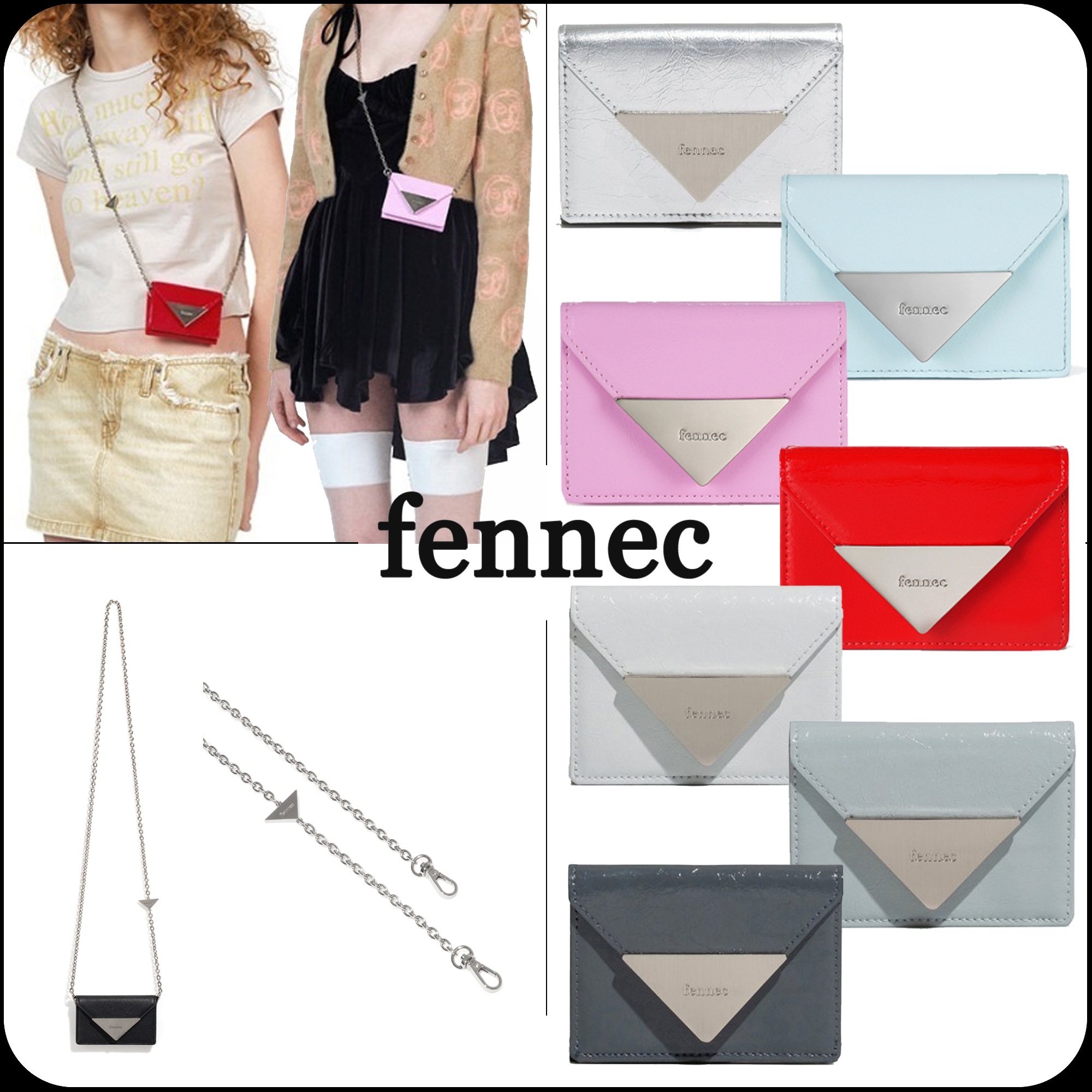 CRINKLE TRIANGLE TRIPLE WALLET + TRIANGLE LONG STRAP SET 12,474円