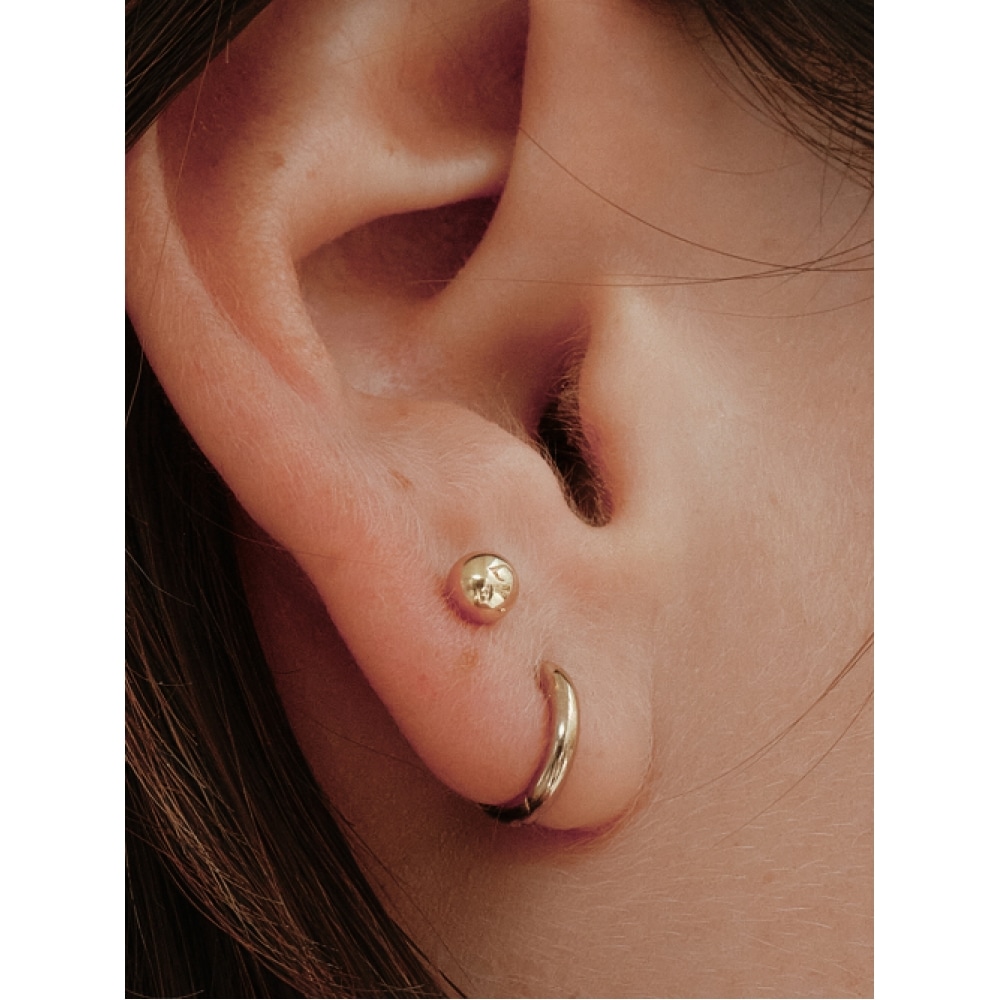 LUNNE シルバー 925 シグネチャー L 4mm ボールピアス #LSPI02