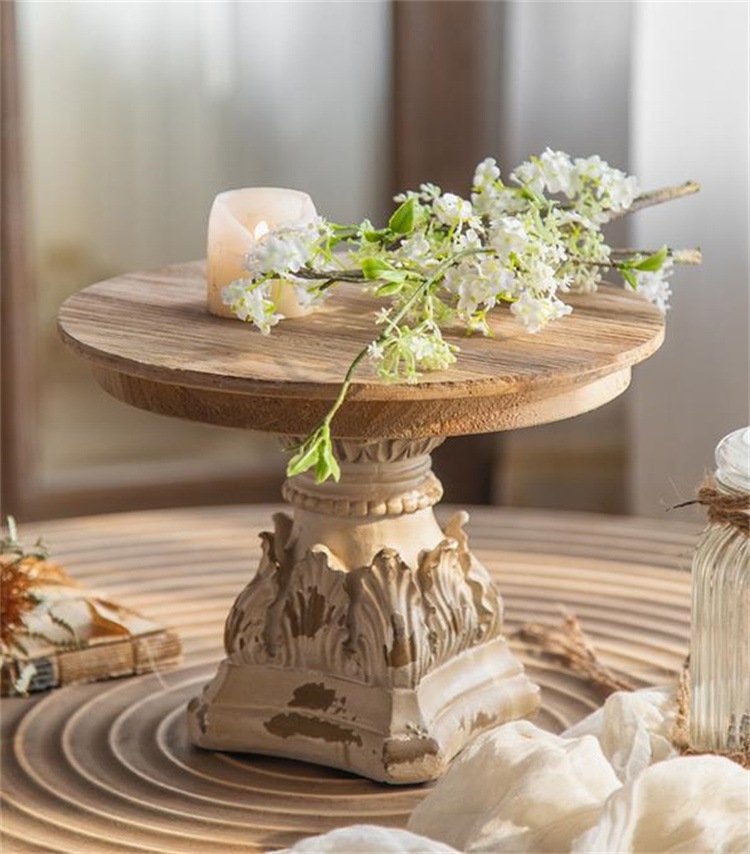 早い者勝ち 2026年新作 レトロ彫刻デザインで ケーキスタンド フルーツトレイ ウェディング撮影小道具として使用可 实木やわらかく層次豊か 彫刻細やか 多シーンに適合します