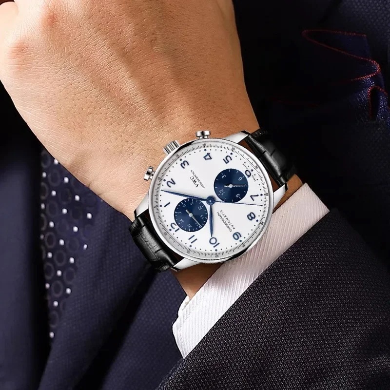 メンズ機械式腕時計,vwc,ポルトガル,ハイエンドビジネス,工場卸売,タイマーシリーズ,留め金なし - 1511