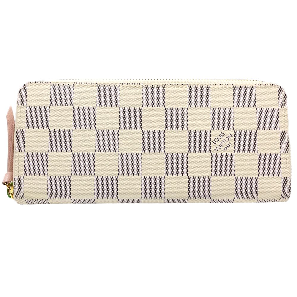 ダミエ アズール ポルトフォイユ クレマンス N61264 長財布 アズール ローズバレリーヌ/181066【中古】