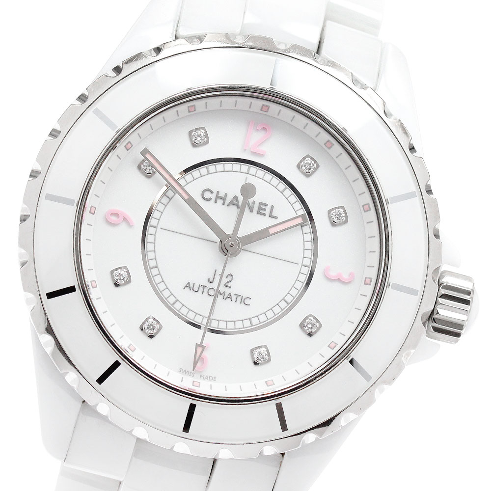 シャネル CHANEL H4864 J12 ピンクライト 8Pダイヤ 自動巻き メンズ _949350【中古】