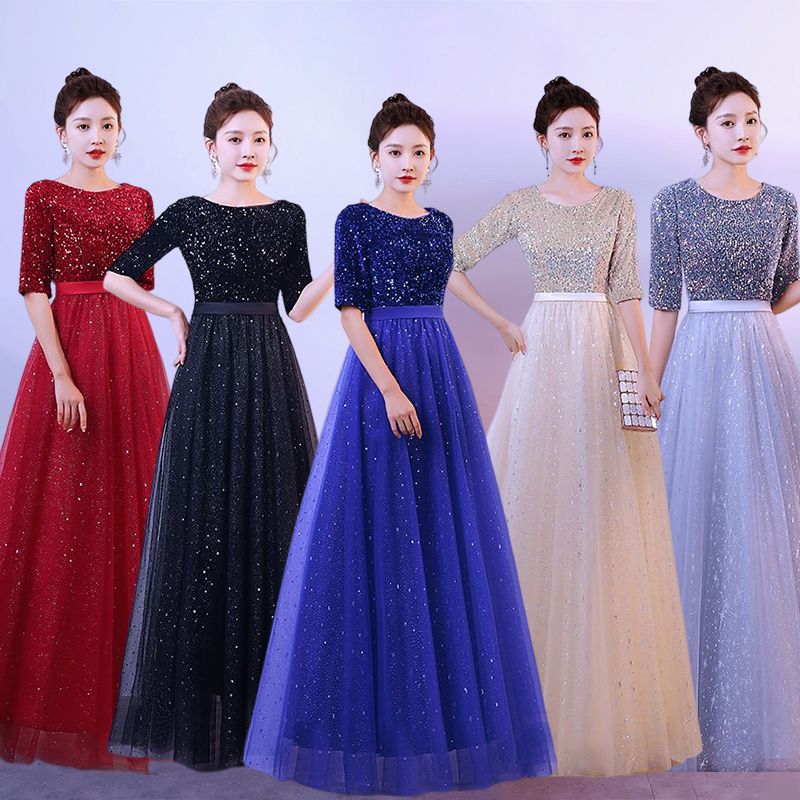 中高コーラス服ロングスカートホスト大人コーラスパフォーマンスコスム女子学生赤歌朗読 公演衣装 女性用ロングスカート 赤い歌の朗読 ーラス服 芸術試験 ソロパフォーマンス ホストイブニングドレス