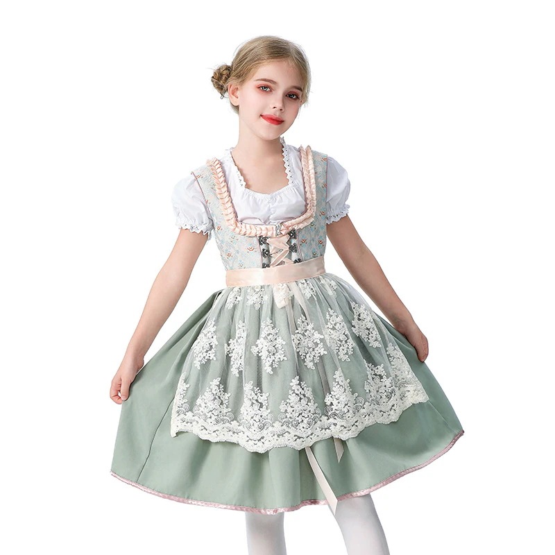 2025 子供服 女の子 コス メイド コスチューム 子供服 ドイツ オクトーバーフェスト ミュンヘン 農場 田園風 ドレス