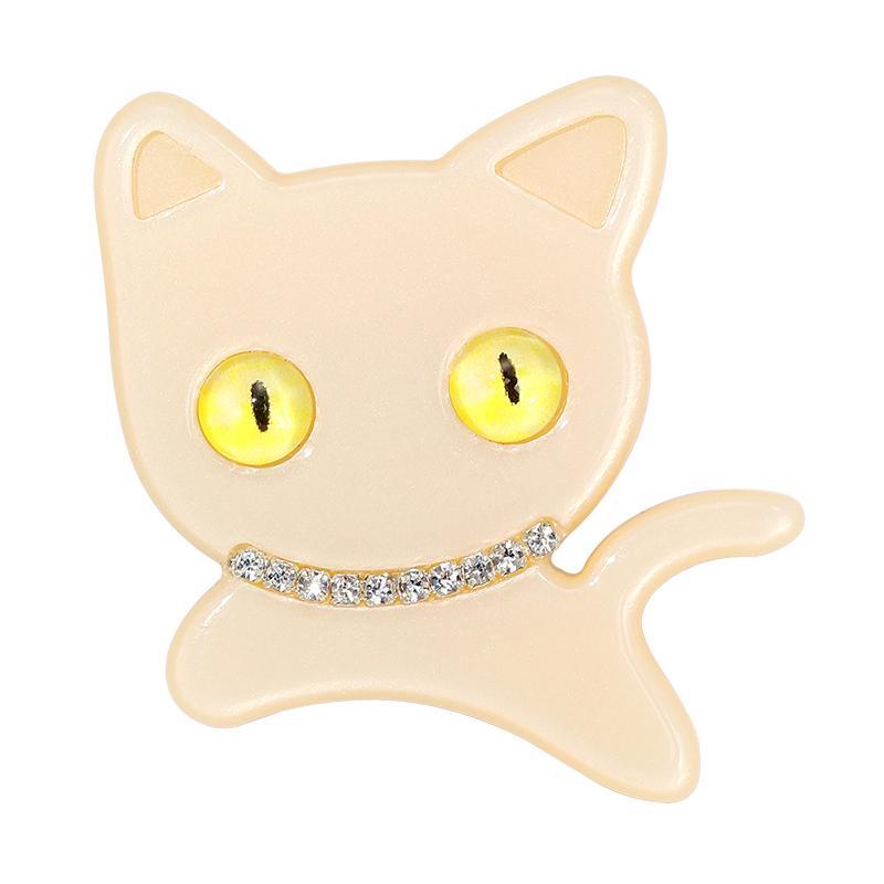 猫 ブローチ かわいい スーツ アクセサリー 動物 キャット レディース 胸飾り 装飾品 キュート アセテート 小さい 黒 韓国 コサージュピン 露出 防止 アクセサリー ギフト