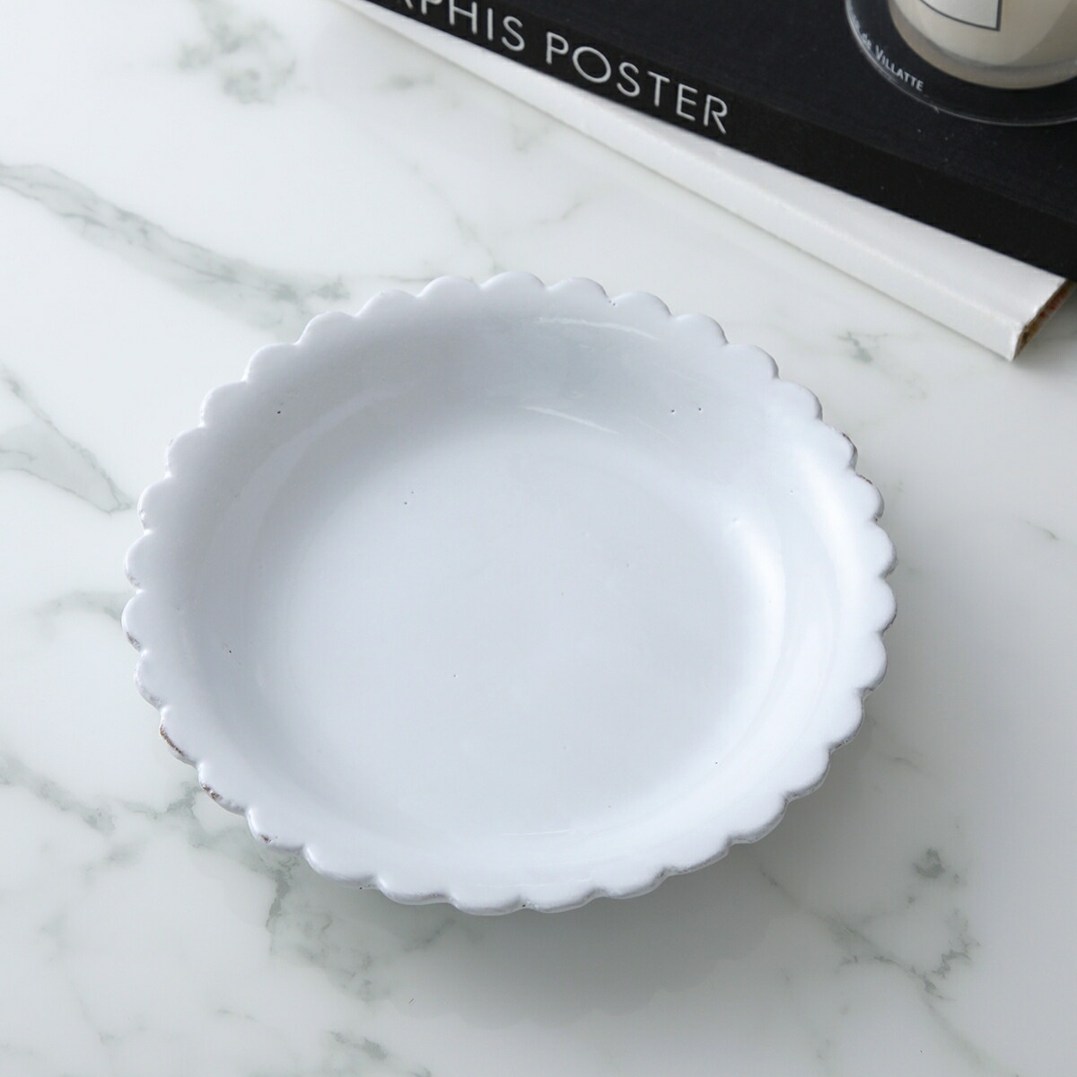 Astier de Villatte アスティエ・ド・ヴィラット デザートプレート Perles Dessert Plate ASPPRL20 陶器 食器 皿 Astier de Villatte アスティエ・ド・ヴィラットの白い陶器 ショップ