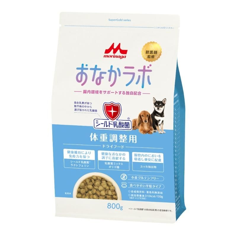 （まとめ買い）森乳サンワールド スーパーゴールド おなかラボ 体重調整犬用 800g 犬用フード [x3]