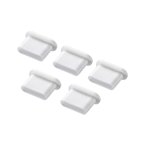 （まとめ） サンワサプライ タイプCコネクタキャップ TK-CAP6W (×10セット)