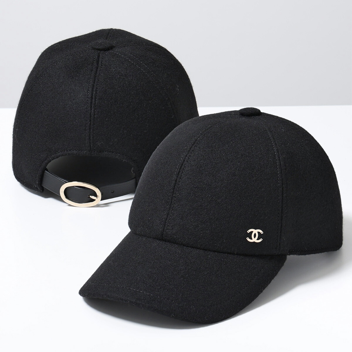 CHANEL シャネル キャップ AAB675 B22980 レディース カシミヤ コットン ココマーク CCマーク 帽子 94305/ブラック ショッパー付き