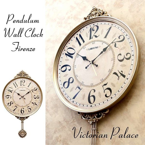振り子 壁掛け時計 大きい イタリアン ビクトリアン インテリア クロック 9,864円