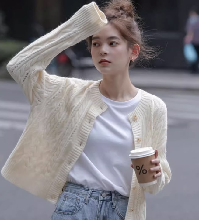 トップス デート モテアイテム ニットソー カーディガン 長袖 ケーブル編み ウール 大人可愛い きれいめ 上品 おしゃれ かっこいい 大人可愛い ラブリー キュート ガーリー クール モード系 5,382円