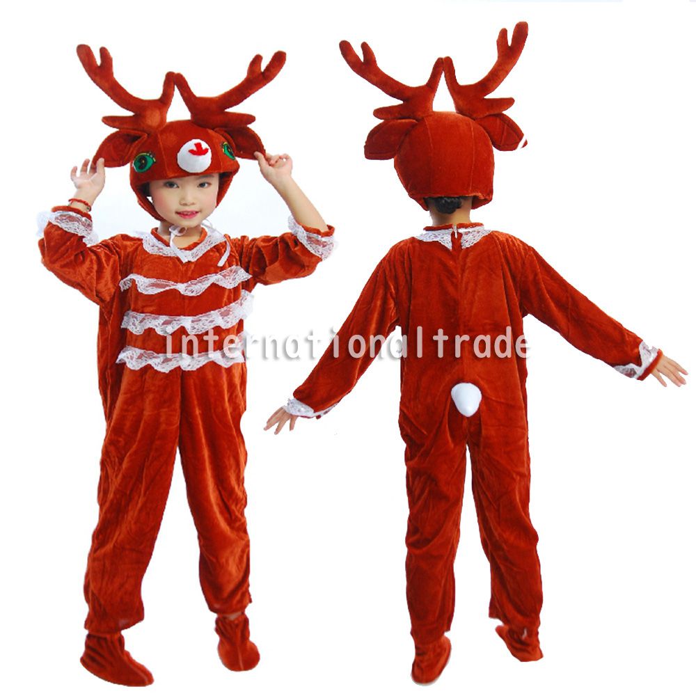 海外 コスプレ服 キッズ トナカイ衣装 子供用 クリスマス 衣装 仮装 変身コスチューム サンタコス トナカイコスチューム トナカイコス トナカイコスプレ ハロウィン 衣装 子ども用 女の子 男の子