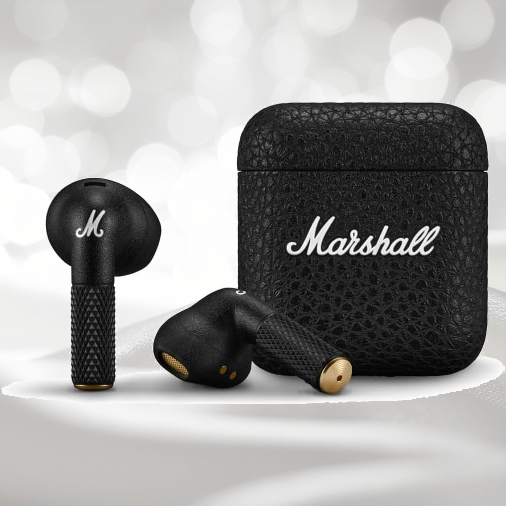 Marshall 完全ワイヤレスイヤホン Minor IV ブラック BluetoothQi充電対応通話対応 国内
