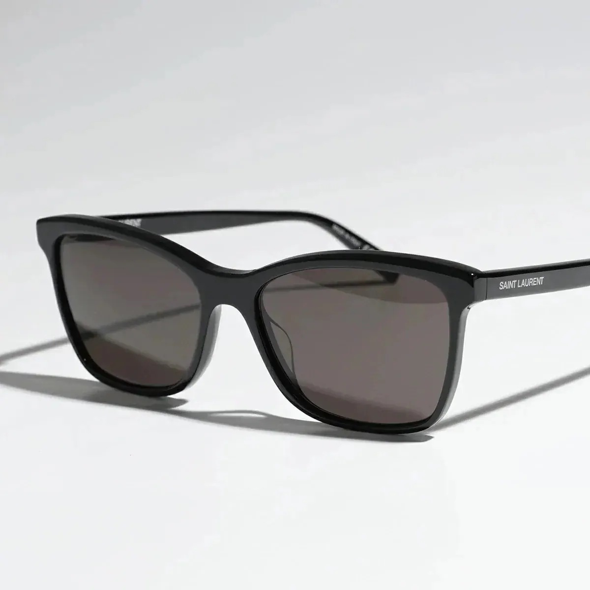 SAINT LAURENT サンローラン サングラス SL 502 メンズ スクエア型 フルリム ロゴ アイウェア 001/BLACK】