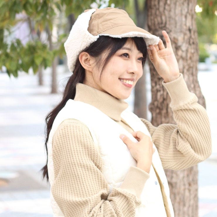 耳当て付き帽子 レディース 帽子 メンズ キャンピングボアロシアンキャップ CH05-1351 【セール品につき返品・交換不可】