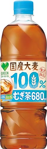 サントリー グリーンダカラ 国産大麦100%のむぎ茶 お茶 麦茶 カフェインゼロ アレルギー特定原材料等28品目不使用 680ml×24本