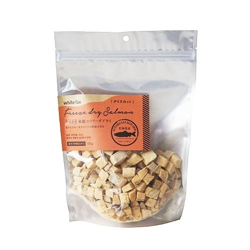 【お取り寄せ】 北海道産秋鮭 フリーズドライ ダイスカット 犬猫 120g 350543-12