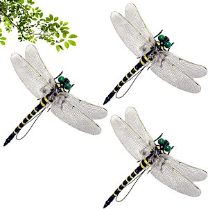 【即納】3匹セット 虫避け オニヤンマ トンボ 1/1 サイズ リアル フィギュア プラモデル おもちゃ 模型 スタチュー アウトドア お釣り キャンプ バーベキュー 釣り 海水浴 ガーデニング