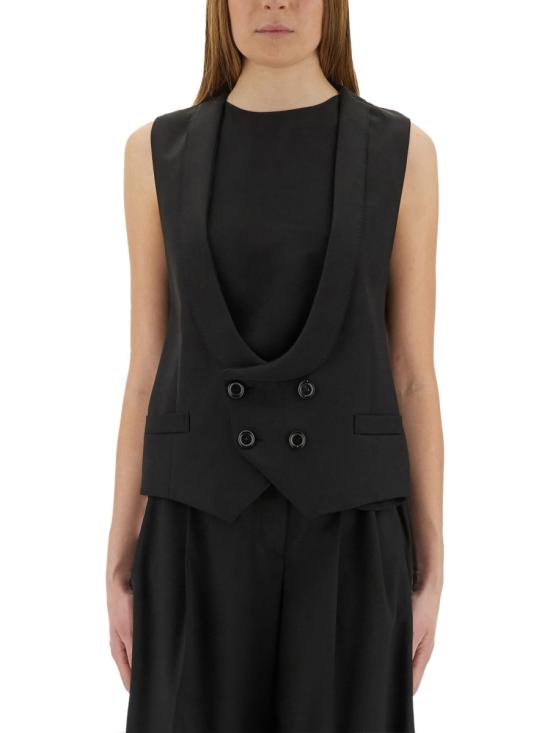 MOSCHINO Women Vests 10030418 0555 BLACK