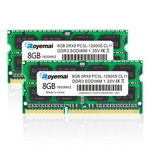 DDR3 12800S DDR3L 1600MHz 16ギガバイトキット（2枚x8GB）SODIMM