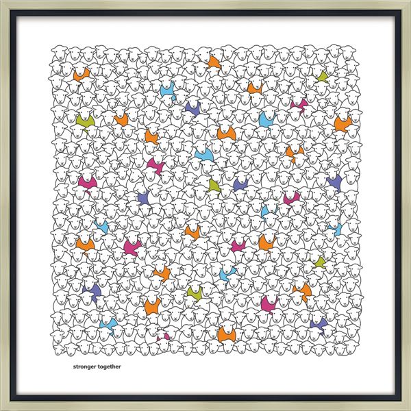 ユーパワー ハーディー アートフレーム 「ストロンガー トゥゲザー」