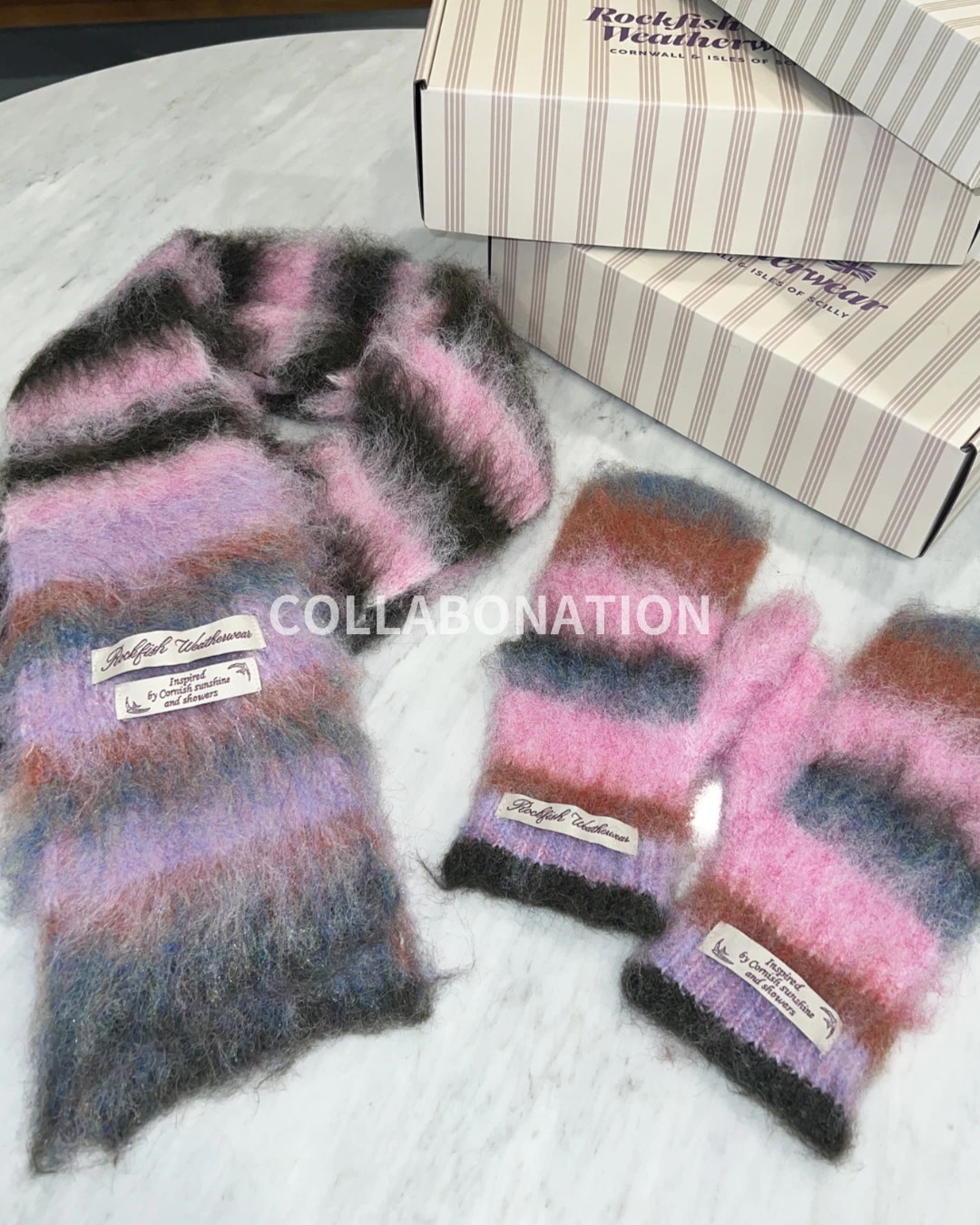 ROCKFISH WEATHERWEAR ストライプシャギーマフラー Qoo10 rockfish weatherwear STRIPE SHAGGY ストライプ