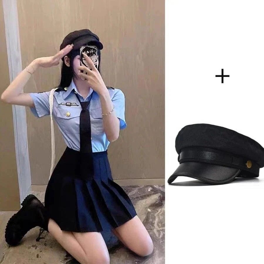 【3個セット】超激安 本日 新作 話題の人気商品 コスム 衣装 ポリス コスプレ 仮装 セクシー 帽子 長袖 レディース 警察官 婦警 黒 白 花嫁 キッズ ベビー セーター 囚人 制 服 大人 帽子 6,396円