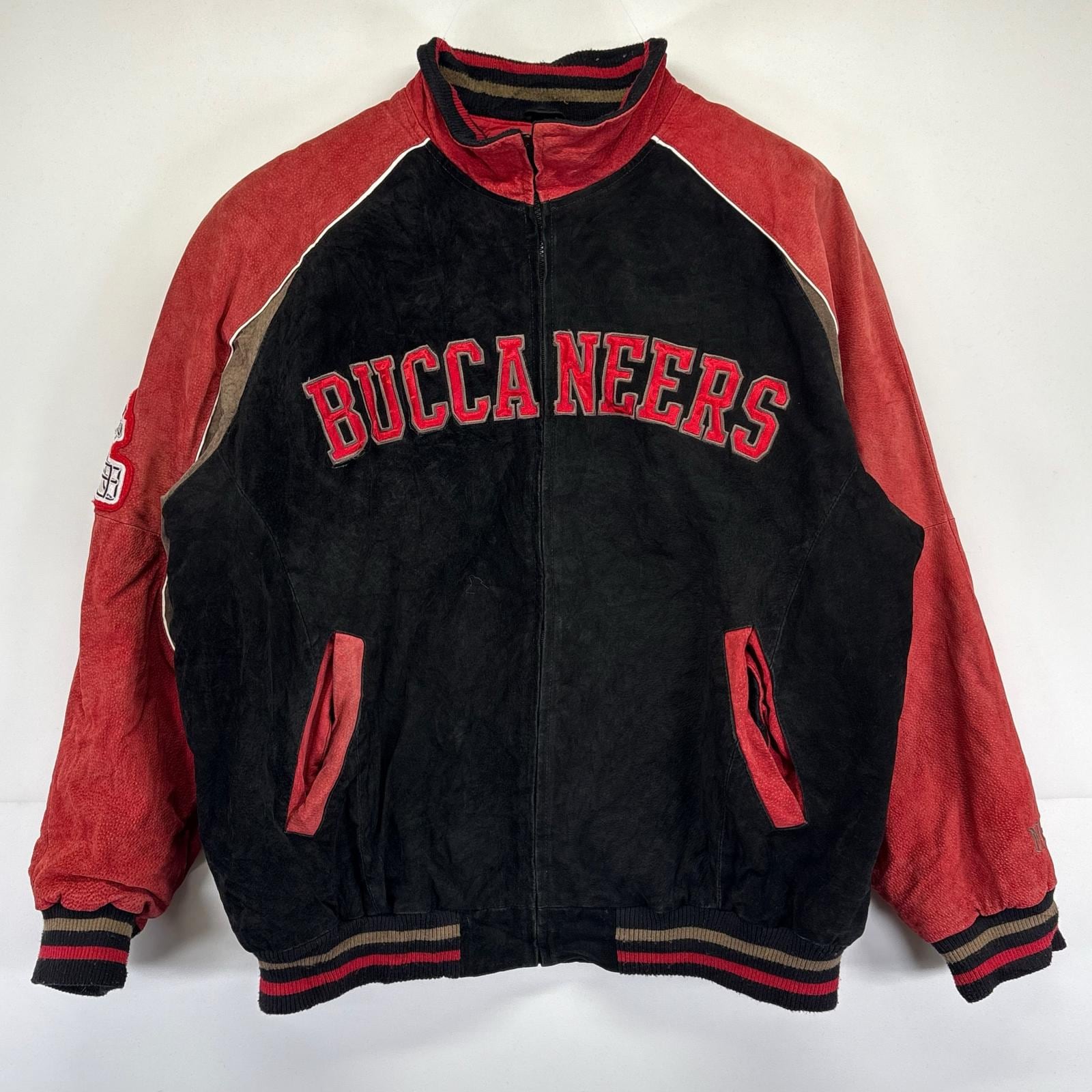 古着 NFL NFL スタジャン BUCCA NEERS 大きいサイズ バックデザイン スポーツ ワッペン 2XL マルチカラー メンズ