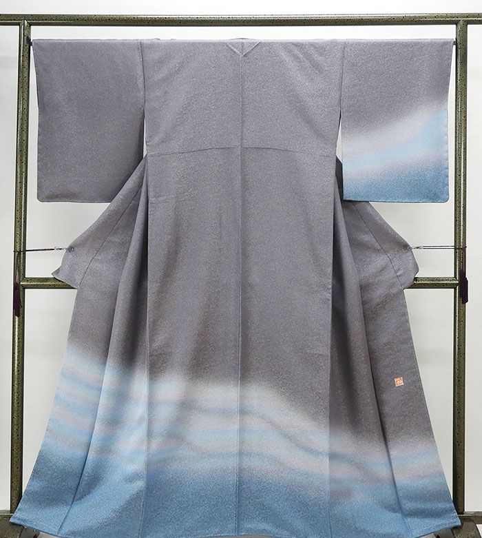 訪問着 未着用美品 正絹 二代目久保田一竹作 一竹辻が花 霞ぼかし模様 身丈159.5cm 裄丈66cm 訪問着 未使用 新古品 着物 b0365