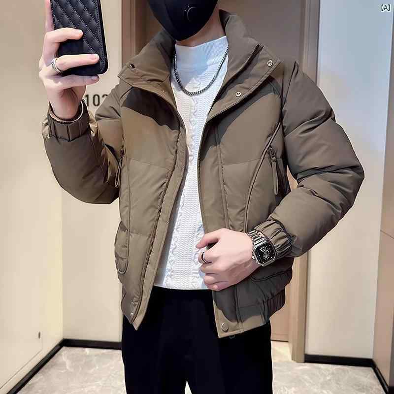 メンズ　男性　メンズファッション　オシャレ　カジュアル 厚く 暖かい 作業着 コットン コート 秋 ハイエンド コットンコート コットン入り ジャケット
