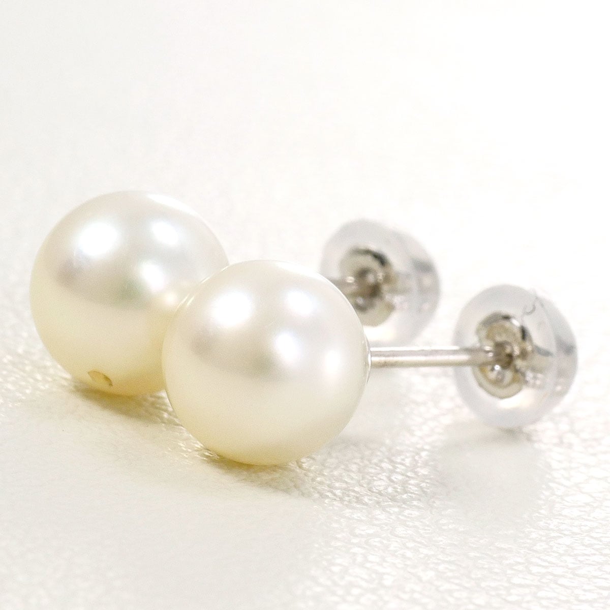 PT900 プラチナ ピアス パール（真珠） 総重量約1.2g 中古