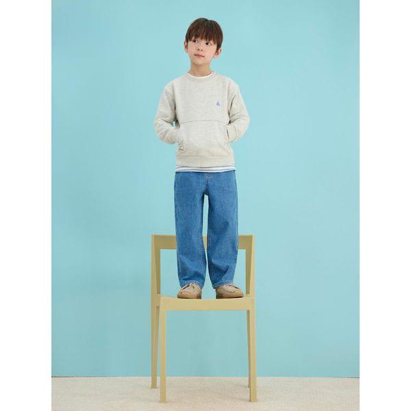 [BEANPOLE KIDS] ニューベーシックポケットスウェットシャツ - ベージュ (BI5141U08A)