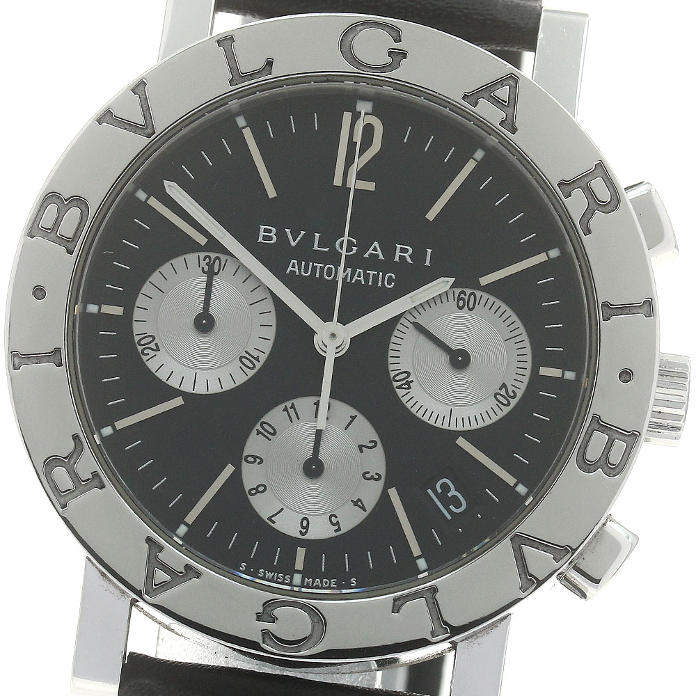 ブルガリ BVLGARI BB38SLCH ブルガリブルガリ デイト クロノグラフ 自動巻き メンズ 保証書付き_874047【中古】