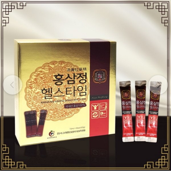 高麗紅蔘365スティック Hongsam Jung Korean Red Ginseng Extract Health Time Stick Pouches (15ml x 30ea)