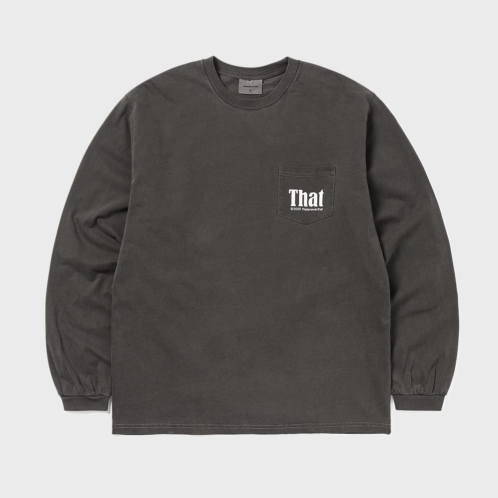 ディス・イズ・ネヴァー・ザット・ポケット L/S Tシャツチャコール