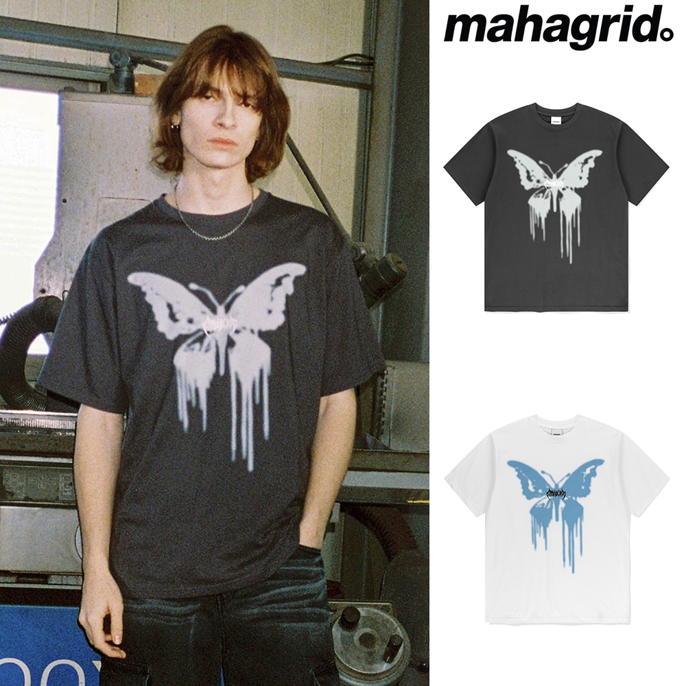 [mahagrid] BUTTERFLY GOTH TEE