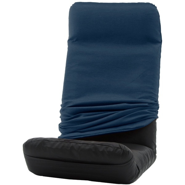 CELLUTANE 堕楽チェア 上タイプ 座椅子 タスクネイビー 日本製 頭部 腰部 脚部 14段 リクライニング 一人掛け A565UEa-584NVY メーカー直送