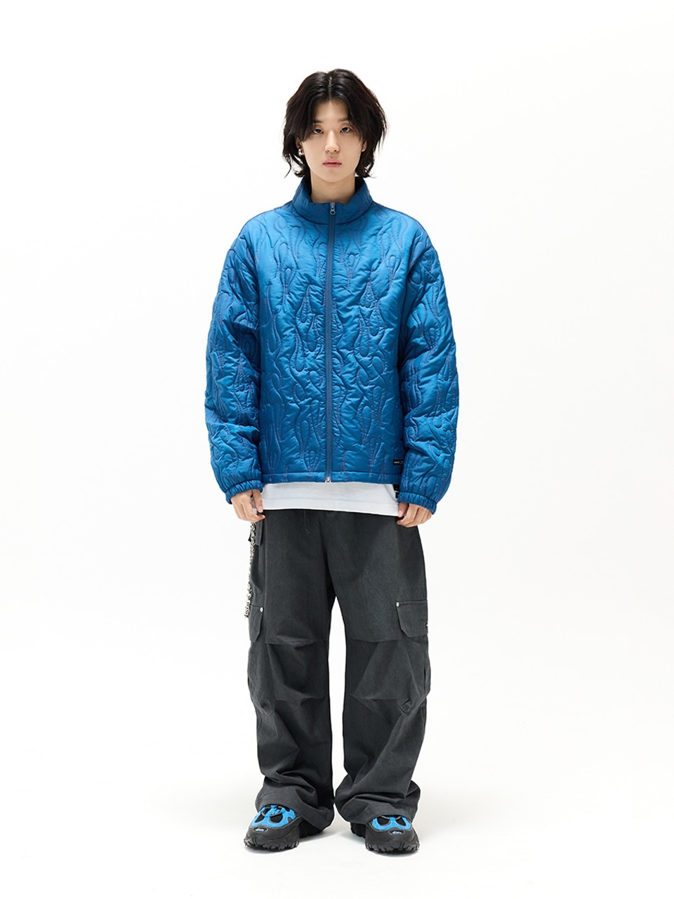 【CRITIC】 FLAME QUILTING JUMPER : NAVY