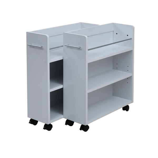 JKプラン クローゼット 収納 ラック 2個セット （1個あたり）幅19.5 奥行58.5 高さ65.5 SGT-0128-WH ホワイト