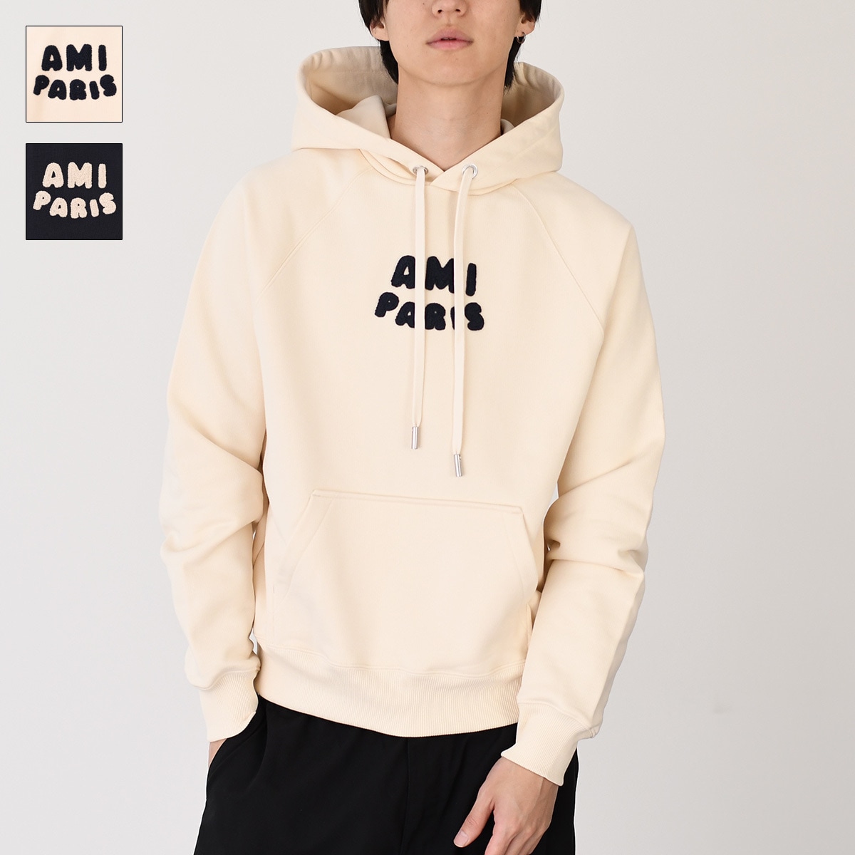 AMI ALEXANDRE MATTIUSSI アミパリス AMI DE COEUR トップス フーディ パッチ ループバック オーガニックコットン