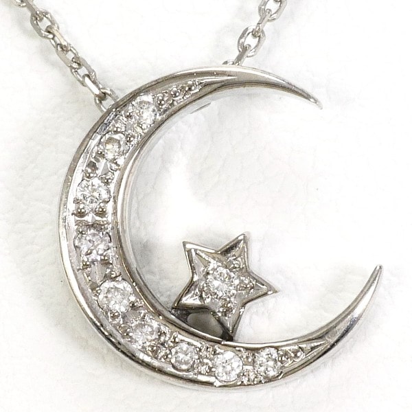 ヴァンドーム青山 K18WG ネックレス ダイヤ 総重量約2.5g 約40cm ジュエリー 中古