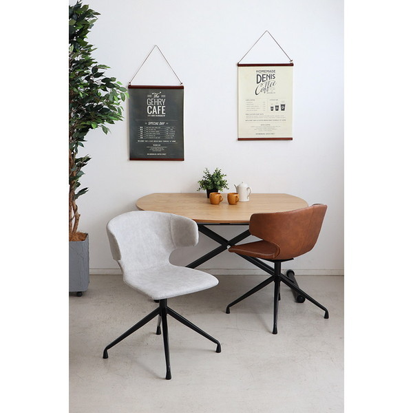 東馬 アーマー ラウンドチェア GY 54671450 グレー メーカー直送